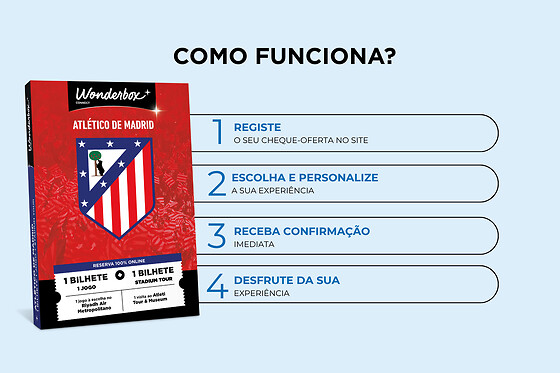 Atlético de Madrid - 1 bilhete jogo + museu
