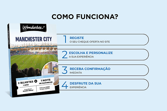 Manchester City Estadia - 1 jogo + 1 noite
