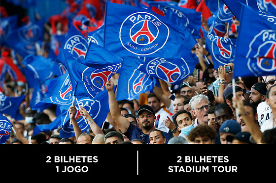 PSG Experience - 2 bilhetes jogo + tour estádio