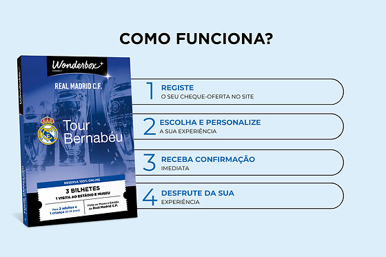 Real Madrid Tour Bernabéu – 2 adultos + 1 criança