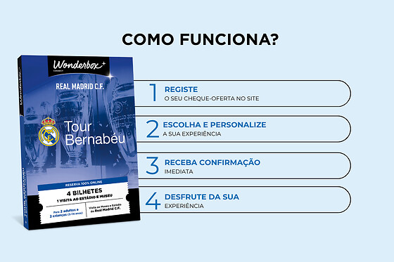 Real Madrid Tour Bernabéu – 2 adultos + 2 crianças