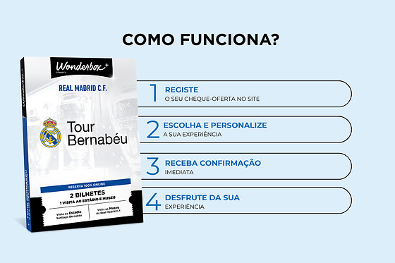 Real Madrid Tour Bernabéu - 2 bilhetes