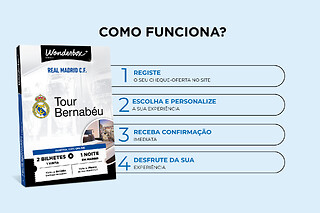 Real Madrid Tour Bernabéu - 2 bilhetes + 1 noite
