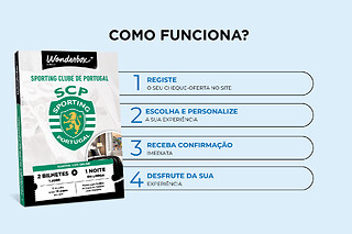 Sporting CP - 2 bilhetes jogo + 1 noite