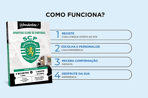 Sporting CP - 2 bilhetes jogo + 1 noite
