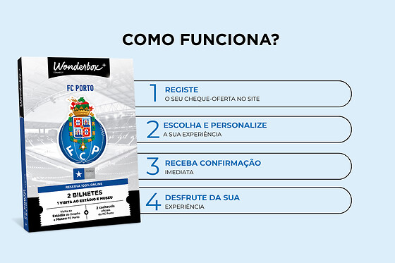 FC Porto Experience - 2 bilhetes estádio + museu + 2 cachecóis