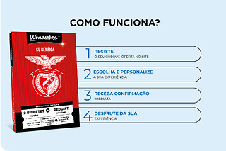 SL Benfica Redgift - 2 bilhetes jogo + voucher loja oficial