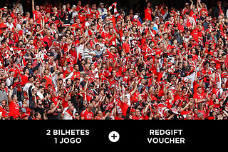 SL Benfica Redgift - 2 bilhetes jogo + voucher loja oficial