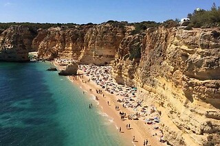 Passeio de caiaque da Praia da Marinha à Gruta de Benagil | 2 Adultos - 2h | RM Tours - Lagoa